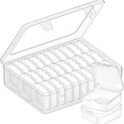 senylanhxy Bead Organizer Box, Small Bead Organizers and Storage Plastic Cases Mini Clear Bead Storage Containers Boxes with Hinged Lid and Rectangle for Bracelet Making DIY Jewelry Craft Nail (31)-picture-13