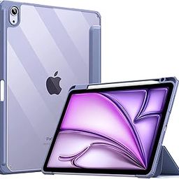 Robustrion Case Cover for iPad Air 11 Inch Cover M3 / M2 / iPad Air 5th Generation Cover/Air 4th Gen Hybrid Case with [Pencil Holder] for iPad Air 11 inch M3 / M2 / Air 4th 5th 6th 7th Gen - Lavender-picture-38