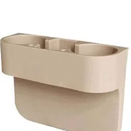TOUCH OF MODERN� Car Console Side Storage Organizer Seat Gap Filler Pockets with Glass Holder Catch Caddy (Beige) for Renault Duster-picture-53