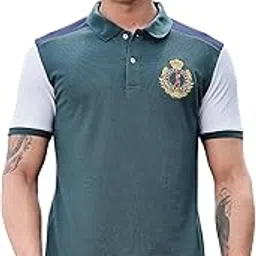 thomas scott Men's | Solid | Polo Neck | Polyester Blend | Knitted | Button Closure | Ribbed Shorts Sleeve | Regular Fit | Tshirt for Men-picture-17