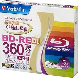Verbatim Mitsubishi 50GB 2x Speed BD-RE Blu-ray Re-Writable Disk 5 Pack - Ink-jet printable - Each disk in a jewel case-image-18