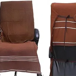 Towels for Office | Boss Chair Cover Towel | 70X140 cms | 550GSM (Brown, Set of 1pcs)-picture-32