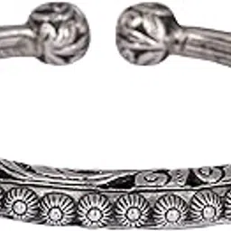 shyle 925 Sterling Silver Tattva Chitai Intricate Ankle Kada For Women/Girls | Handcrafted Oxidised Silver Payal Kada For Women(Single) | Well Stamped with 925 | Gift For Women & Girls-picture-42