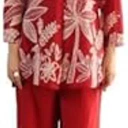 jisora Women's Red Printed Pure Cotton Co-Ord Set-picture-19