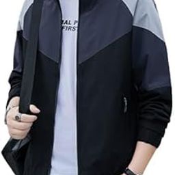 mia fashion Men's Water Resistant Jacket For Summer Season | Lightweight Windcheater Nylon Jacket | Stylish Full Sleeves Stand Collar For Sports, Tracking-picture-6