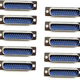 ESPtronics 10 Pcs DB25 Connector Male and Male 25 Pin Electrical RS232 D-SUB Connector Solder Type 2 Row Male for Computer PCB Connector-picture-16