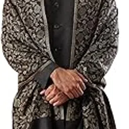 Men Gulnari Kaani Stole, Authentic Kashmiri Luxury Pashmina Style Shawl, Stole, Small Size Gents Lohi, Size 28x80 Inches.-image-96