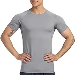 FUAARK Sculpt Round Neck Half Sleeves Slim Fit Active Wear Sports and Gym Tshirt for Men-image-68