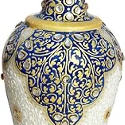Handicrafts Paradise Kuppi Work Marble Flower Vase (7.65 cm x 7.65 cm x 15.3 cm) image 1