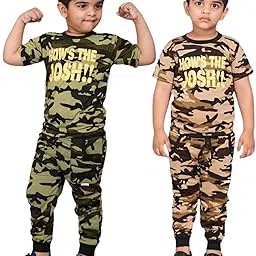 Stylish Brown & Green Casual T-Shirt and Lower Set for Boys & Girls - Perfect for Summer Playdates, Outdoor Adventures, and Everyday Comfort-image-79