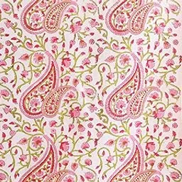 Ravaiyaa - Attitude Is Everything Cotton Sanganeri Paisley Print Dress Material for Kurtis, Top, Suit, Skirt, Kaftan, Long Sarong, Swim Suit, Summer Dress Making (2.5 Yard)-image-48