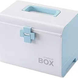 ETRAVEL First Aid Kit, Medicine Box, Stylish, Large Capacity, Storage, Drawer, Handbag, Medicine Box, Cross Lock, Storage Box, First Aid Box, Organization, Medical Box, First Aid, Home Use, Car Use, Blue-picture-51