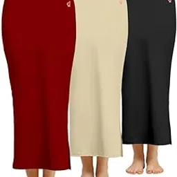 apsra ls Women's Lycra Petticoat Fashionable Inner Skirt for Saree 71(Pack Of3) Multicolour-picture-53