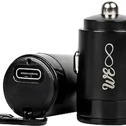 Walta Elite Panache 5 Car Charger with 30W Fast Charging | Single Type-C and USB Output | Micro USB Cable Included (Black)-image-48