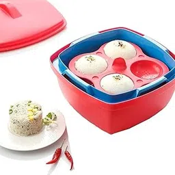 Gladnes Microwave Idli Maker – Dishwasher Safe 8 Idli Steamer, Multipurpose Rice Cooker, Vegetable Steamer, Dhokla Maker – BPA-Free Food Grade Plastic with Lid (Multicolor)-picture-39