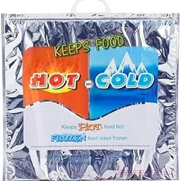 SAJAG Hot and Cold Bag for Food Storage,Reusable Thermal Bags, Large, 3 Layer Protection with Aluminium Foil (Size - 49 X 51 Cm) Pack of 1 - Plastic, Zipper, Multicolor-picture-15