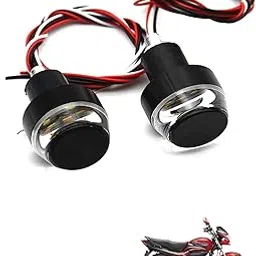 Kozdiko Motorcycle LED Indicator Dual Color Blinker Stylish Turn Signal Handle Bar Light for Hero Passion Pro image 1