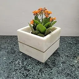 RM 5inch Bathroom Trash Can - Decorative Bathroom Wastebasket, Beautiful Look, Modern Round Waste Basket for Bathroom, Powder Room Or Living Room (Marble) image 1