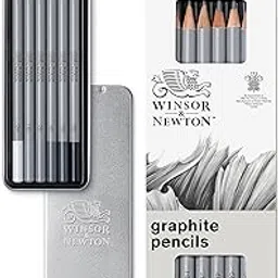 Winsor & Newton Studio Collection Artist's Graphite Pencils Set of 6, 2H, HB, 2B, 4B, 6B and 8B, Pre-Sharpened, Break-Resistant, Professional Quality for Sketching, Drawing, Fine Art-image-2