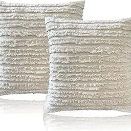 mosey 18X18 Cushion Cover Cotton Set Of 2 | Boho Cushion Cover 18 Inch X 18 Inch For Sofa Bed | Square Pillow Cover 45Cm X 45Cm, 140 TC,Beige-picture-27