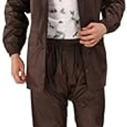 real Lancer Nylon Round Neck Rain Suit | Seam Sealed & Hooded | with Zipper and Snap Fasteners | Full Sleeve with Elastic Cuffs | Reflected Back Strip | Rain Suit for Men-picture-32