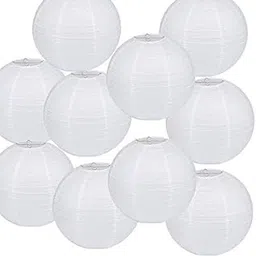 12 inch White Round Paper Lantern Wedding Lamp Shade Grad Party Ceiling Decor Pack of 10-image-21