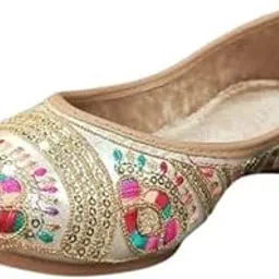 elegance footwear's & bags Elegance Footwear Handcrafted Women?s Floral Juttis | Premium Ethnic Slip-On Shoes with Intricate Design | Lightweight & Comfortable Fashion Footwear-picture-13