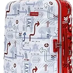 uppercase JFK Duo (Medium) 66cm | Hardsided Check-in Trolley Bag for Travel |Polycarbonate Printed Luggage |Combination Lock|8 Spinner Wheel Suitcase for Men & Women| Dual Tone (White&Red)-picture-33