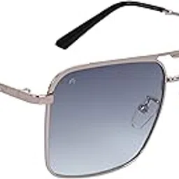 aislin UV Protected Square Sunglasses for Men and Women (Grey Lenses | Steel Frame | Medium | AS 8557)-picture-19