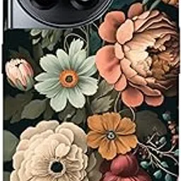 TRUEMAGNET Premium ''Flowers'' -(Grey) Printed Hard Mobile Back Cover & Case for OnePlus 11R 5G, Designer & Attractive Case for Your Smartphone image 1