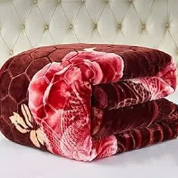 Bezzilish Home Silky Soft Floral Double Bed Embossed Silky Mink Blanket For Winters - Embossed Design That Will Enhance Your Room With Vibrant Attractive Colors 3 Kg - Pack Of 1| TC - 300,Multicolor-picture-20