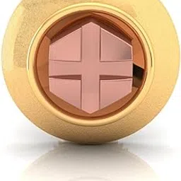 p.c. chandra jewellers 14KT (585) Yellow Gold Hexagonal With Cross Design Stud Earring For Men - 0.4 Grams (Single Piece)-picture-29