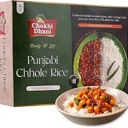 Chokhi Dhani Punjabi Chole Rice, Amritsari Chole Chawal Combo Meal, Ready to Eat Indian Food, Just Heat and Eat, Microwavable (Pack of 1, 350g)| ready to eat meals-picture-10