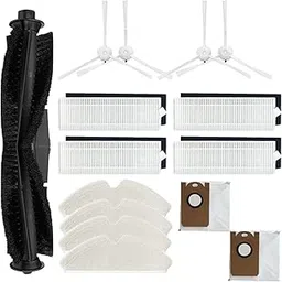 Replacement Parts Compatible for Proscenic M7 PRO, Compatible for HONITURE Q6 Robotic Vacuum Cleaner, Sweeping Robot Main Brush + Side Brush + Wipe + Filter + Dust Collection Bag Set. image 1
