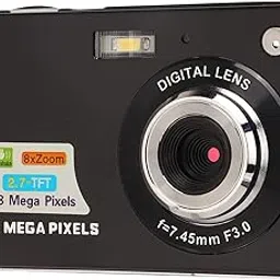 4K Digital Camera, 2.7in LCD 8X Zoom 48MP 128GB Video Camera with Fill Light, USB Rechargeable Anti Shake Pocket Camera Vlogging Camera for Beginner Photography, Students Kids Teen-picture-36