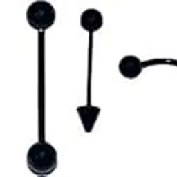 hunky dory Unisex Black Curved Barbell Eyebrow Earring Lip Ring Nose Pins Body Piercing Kit(Medium) Body Jewellery for Men | Women Set of 6 Pcs-picture-39