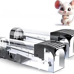MVM Enterprise Smart Rat Catcher Trap - 32 cm Humane Reusable Mouse Trap Cage for House, Garden, Patio - No Kill Enlarged Rodent Trap for Mice, Pets, Rodents (Pack of 1)-picture-48
