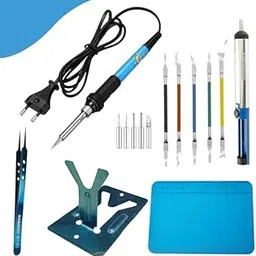 BABATOOLS 60 Watt Soldering Iron Kit Set Mobile Opening Tool Iron Stand Straight Tweezer Silicone Mat Desoldering Pump IRON Bit-picture-44
