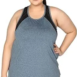 Women Plus Size Gym Tank Tops Sleeveless Sports Regular Fit Vest-image-58