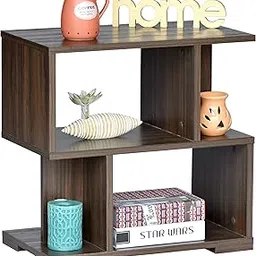 DeckUp Siena Engineered Wood Bed Side Table and End Table (Walnut, Matte Finish)-picture-17