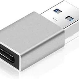 Bocxn USB-C USB 3.1 Type C Female to USB 3.0 Male Adapter Connector Converte Usb3.1, USB Type C Adapter (Compatible with Cellular Phones, Tablets, Laptops - Silver)-image-0
