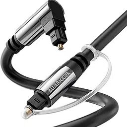 BlueRigger Premium Digital Optical Audio Toslink Cable With 24K Gold Plated 90° Angled to Male Type Connector Pin, 8 Channel (7.1) Audio Support (for Home Theatre, Xbox, Playstation) (6FT/ 2 Meter)-picture-53