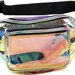 ujeavette Clear Fanny Pack Portable Waist Bag for Sports Games Stadium Events Festival Colorful-picture-32