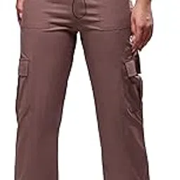 technosport Women's Solid Straight Fit Parachute Cargo Pants with TS-Flexi, Quick Dry for Gym, Sports and Regular Use-picture-42