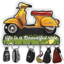 Wall-Mounted Biker Design 7 Strong Hook Organizer for Keys Leashes & Accessories (C)-picture-21