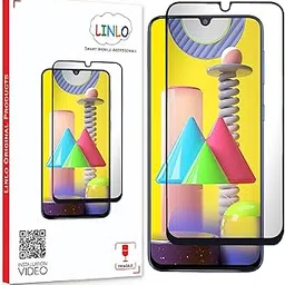 LINLO Tempered Glass Screen Protector Compatible for Samsung Galaxy M31/M30S/M30/A30/A30S/A50/A50S/A20 Edge-to-Edge Full Coverage with Easy Installation Kit - Black-picture-15
