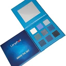 Lenphor Eye Shadow 9 in 1 Palette - Above The Sky Matte Shimmer Glitter Pressed | All Highly Pigmented Blending Powder with Gorgeous Pearls 10.8 gm-picture-14
