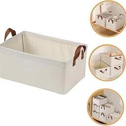 RENVA 4PCS Collapsible Fabric Storage Cubes Organizer with Handles Foldable Storage Baskets for Organizing Toys, Books, Shelves, Closet, Large Storage Box with Handles (Windsor, 4)-picture-46