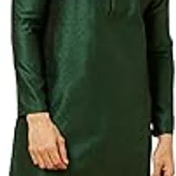 manyavar Men's Jacquard Embroidered Self Textured Stone Work Kurta Set (2pcs)-picture-21