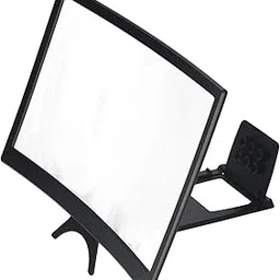 Ubersweet® 12-inch Phone Screen Magnifier 3D Curved Screen Amplifier for Cell Phone Foldable Screen Enlarger Smartphone Stand for Home Office Kids The Elderly-image-8